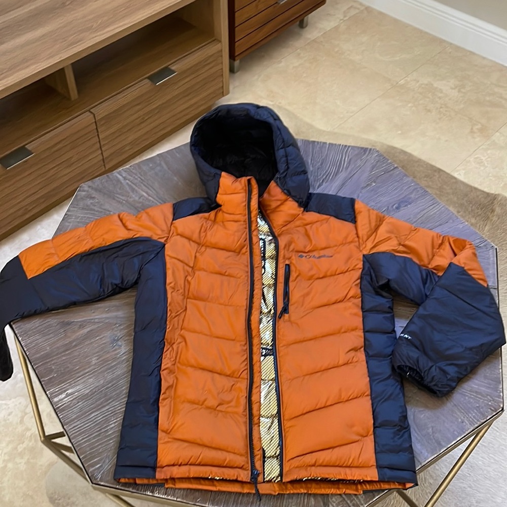 Columbia Men Orange Labyrinth Loop Hooded Jacket